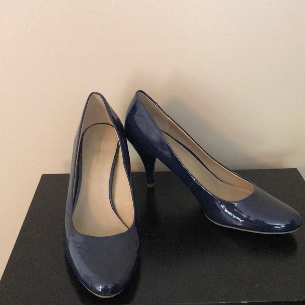 Navy Patent Heels